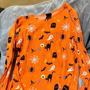 Halloween Orange women’s Costume with Spooky Prints